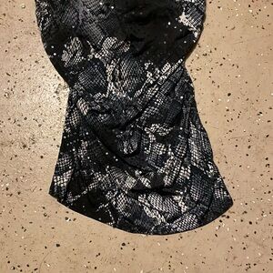 Black and White Patterned Dress